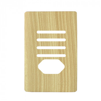 Placa p/ 4 Interruptores + tomada 4x2 - Novara Maple